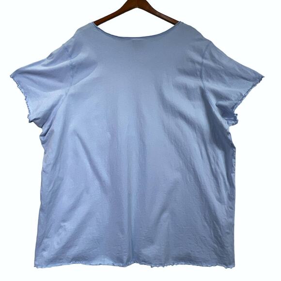 Butterfly Beach Scene Beach Swim Cover Up Dress V Neck Short Sleeve Plus Size 4X - Picture 3 of 14